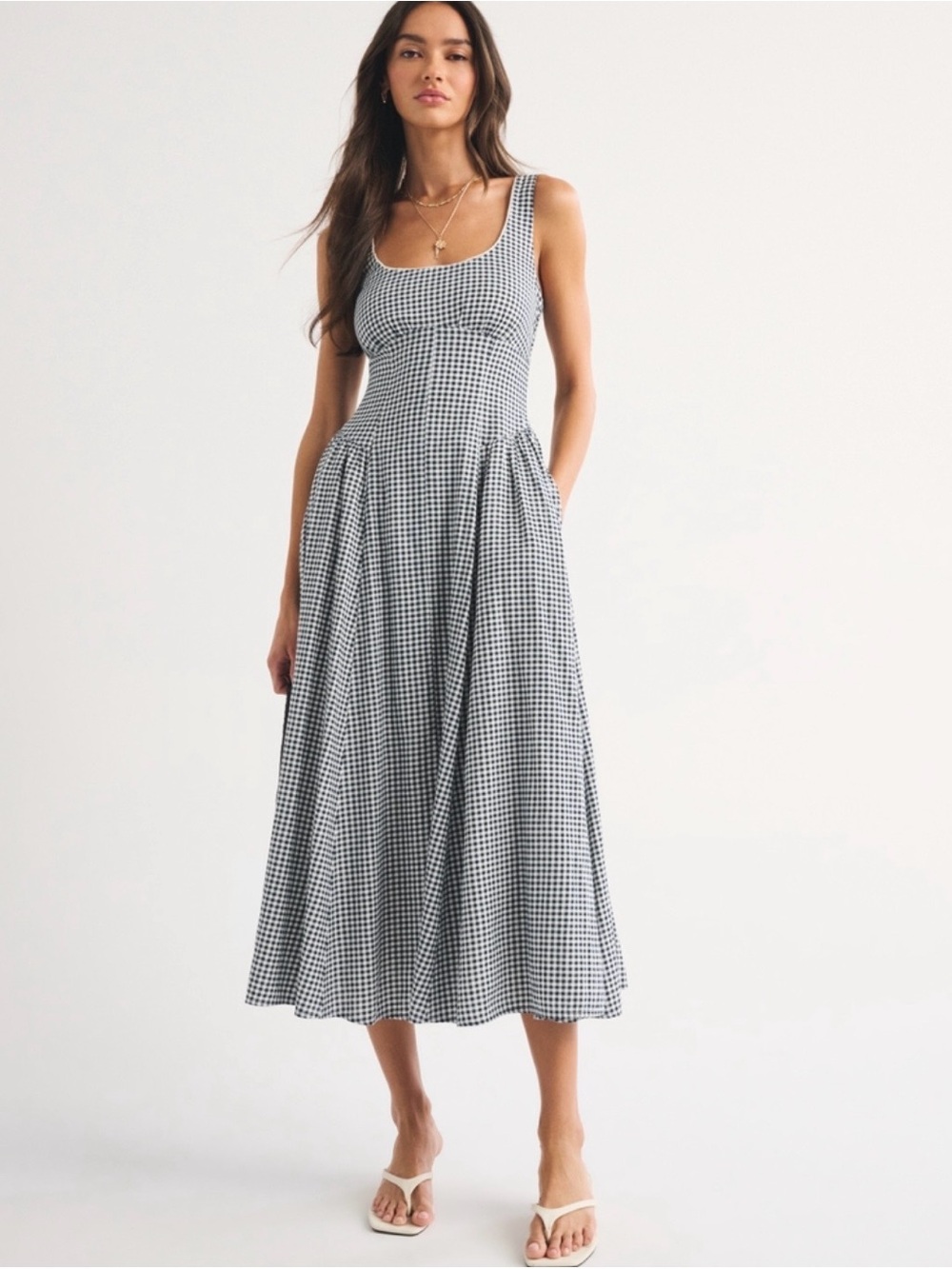 Abercrombie & Fitch Linen-Blend Bra-Free Dylan Midi Dress